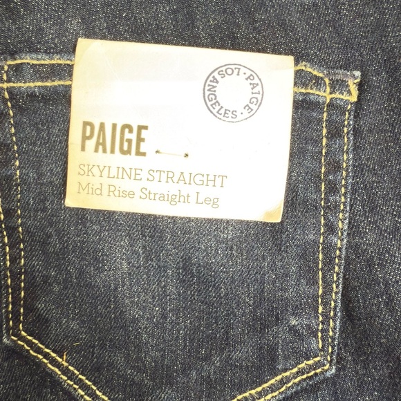 PAIGE SKYLINE STRAIGHT Mid Rise Straight Leg - Picture 3 of 8